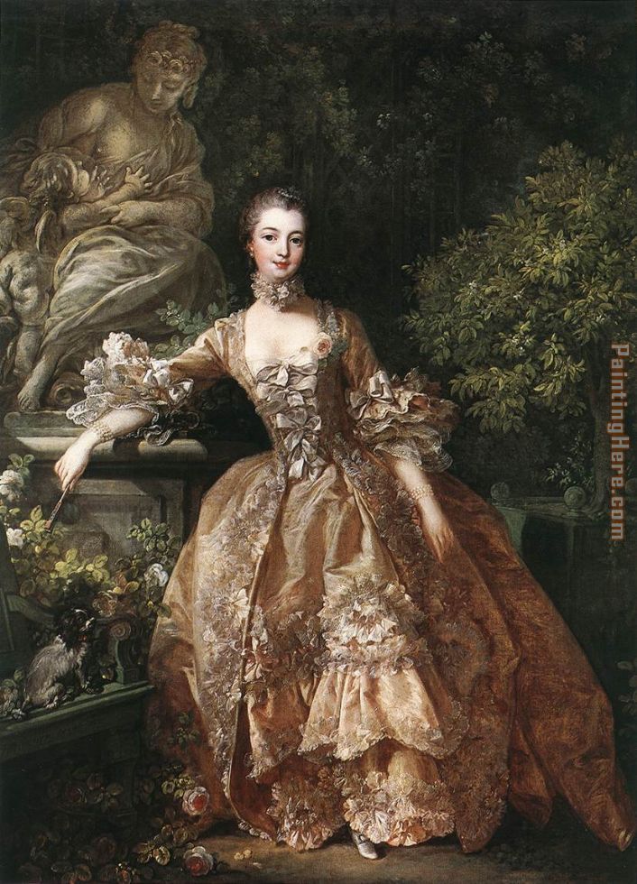 Portrait of Marquise de Pompadour painting - Francois Boucher Portrait of Marquise de Pompadour art painting